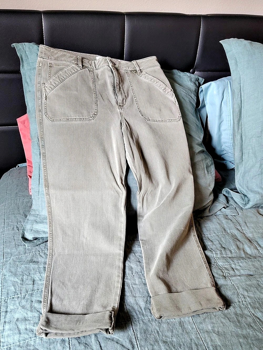 J.Jill High-Rise Straight Leg Jeans Straight Leg Jeans Waist 12 in Gray